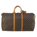LOUIS VUITTON Monogram Keepall Bandouliere 55 Boston Bag M41414 LV Auth 162347-3