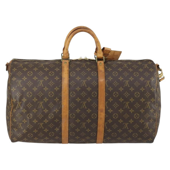 LOUIS VUITTON Monogram Keepall Bandouliere 55 Boston Bag M41414 LV Auth 162347