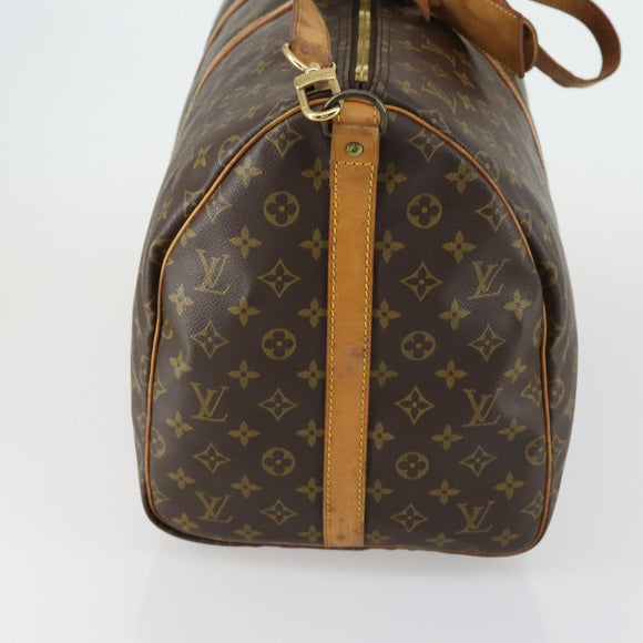 LOUIS VUITTON Monogram Keepall Bandouliere 55 Boston Bag M41414 LV Auth 162347
