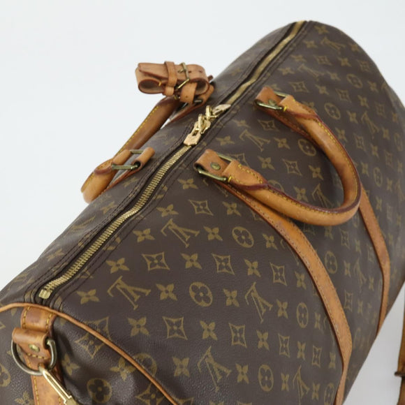 LOUIS VUITTON Monogram Keepall Bandouliere 55 Boston Bag M41414 LV Auth 162347
