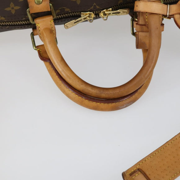 LOUIS VUITTON Monogram Keepall Bandouliere 55 Boston Bag M41414 LV Auth 162347