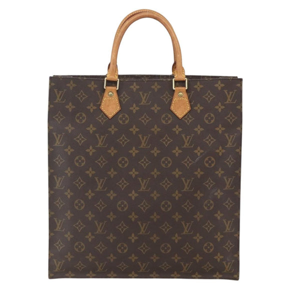 LOUIS VUITTON Monogram Sac Plat Hand Bag M51140 LV Auth 162353
