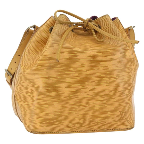LOUIS VUITTON Epi Petit Noe Shoulder Bag Yellow M44109 LV Auth 162372