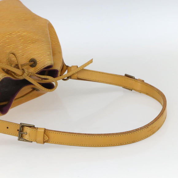 LOUIS VUITTON Epi Petit Noe Shoulder Bag Yellow M44109 LV Auth 162372