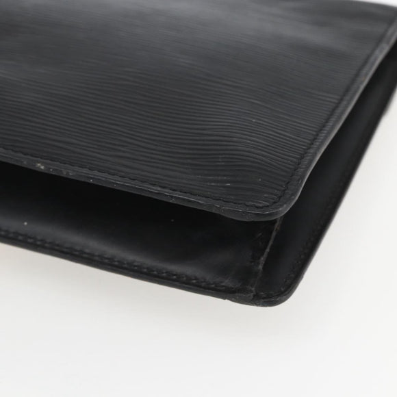 LOUIS VUITTON Epi Serie Dragonne Clutch Bag Black Noir M52612 LV Auth 162373