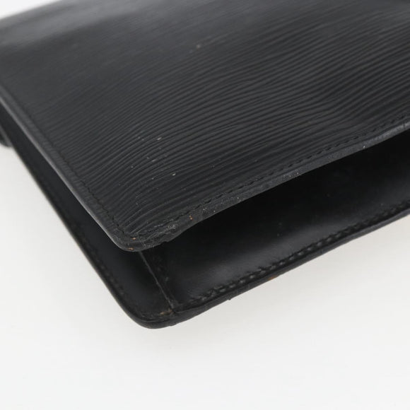 LOUIS VUITTON Epi Serie Dragonne Clutch Bag Black Noir M52612 LV Auth 162373