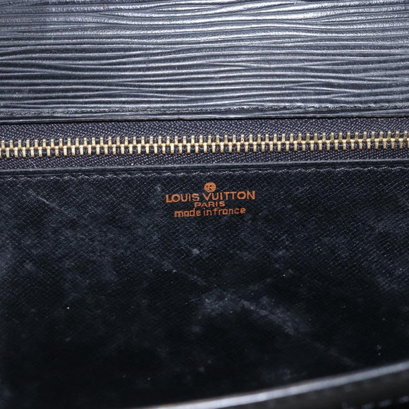 LOUIS VUITTON Epi Serie Dragonne Clutch Bag Black Noir M52612 LV Auth 162373