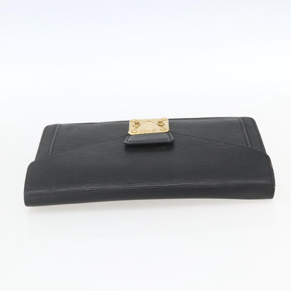 LOUIS VUITTON Epi Serie Dragonne Clutch Bag Black Noir M52612 LV Auth 162373