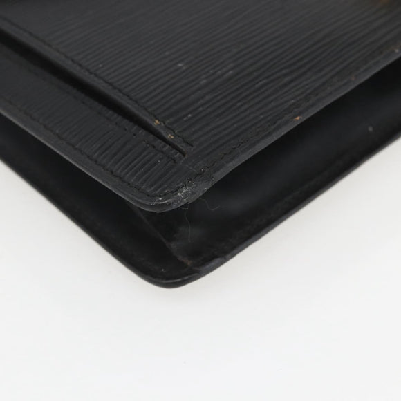 LOUIS VUITTON Epi Serie Dragonne Clutch Bag Black Noir M52612 LV Auth 162373