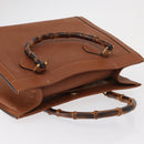 GUCCI Bamboo Tote Bag Leather Brown Gold 002 2853 0260 0 Auth 162377-6