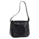 GUCCI Shoulder Bag Patent leather Black Auth 162378-1