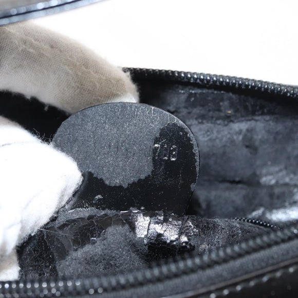 GUCCI Shoulder Bag Patent leather Black Auth 162378