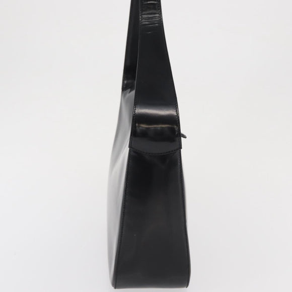 GUCCI Shoulder Bag Patent leather Black Auth 162378