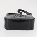 GUCCI Shoulder Bag Patent leather Black Auth 162378-5