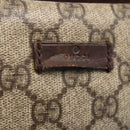 GUCCI GG Supreme Clutch Bag PVC Beige Silver 108801 Auth 162380-17