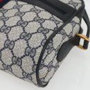 GUCCI GG Supreme Sherry Line Bag PVC Navy Gold Red 56 02 004 Auth 162384-10