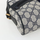 GUCCI GG Supreme Sherry Line Bag PVC Navy Gold Red 56 02 004 Auth 162384-11