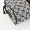 GUCCI GG Supreme Sherry Line Bag PVC Navy Gold Red 56 02 004 Auth 162384-13