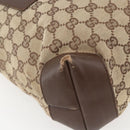 GUCCI GG Canvas Tote Bag Beige Silver 28892 Auth 162386-11