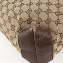 GUCCI GG Canvas Tote Bag Beige Silver 28892 Auth 162386-13