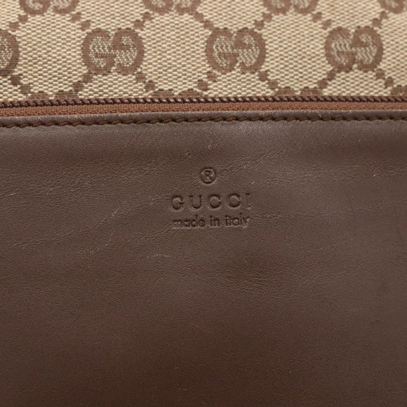 GUCCI GG Canvas Tote Bag Beige Silver 28892 Auth 162386