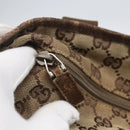 GUCCI GG Canvas Tote Bag Beige Silver 28892 Auth 162386-15
