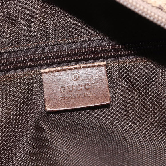 GUCCI GG Canvas Tote Bag Beige Silver 28892 Auth 162386