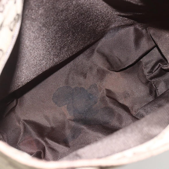 GUCCI GG Canvas Tote Bag Beige Silver 28892 Auth 162386