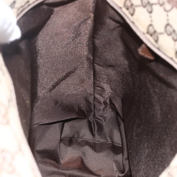 GUCCI GG Canvas Tote Bag Beige Silver 28892 Auth 162386