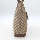 GUCCI GG Canvas Tote Bag Beige Silver 28892 Auth 162386-4
