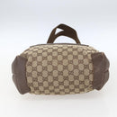 GUCCI GG Canvas Tote Bag Beige Silver 28892 Auth 162386-9