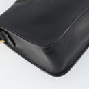 GUCCI Web Sherry Line Shoulder Bag Leather Black Red 007 1274 0230 Auth 162391V-16