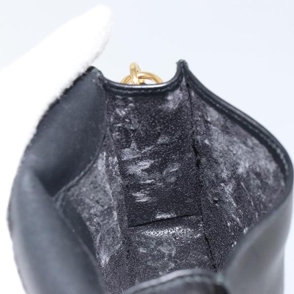 GUCCI Web Sherry Line Shoulder Bag Leather Black Red 007 1274 0230 Auth 162391V