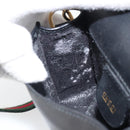 GUCCI Web Sherry Line Shoulder Bag Leather Black Red 007 1274 0230 Auth 162391V-20