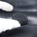 GUCCI Web Sherry Line Shoulder Bag Leather Black Red 007 1274 0230 Auth 162391V-12