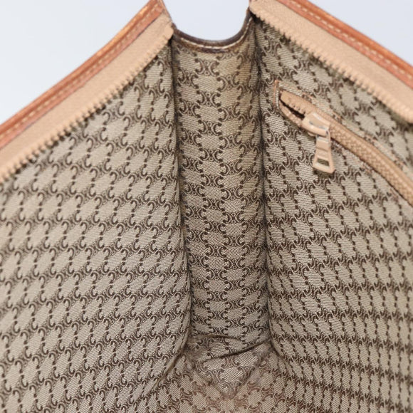 CELINE Macadam Canvas Briefcase PVC Leather Brown Auth 162397