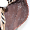 Burberry Nova Check Umhängetasche PVC Beige Gold Auth 162400-12