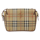 Burberrys Nova Check Shoulder Bag PVC Beige Gold Auth 162400-2