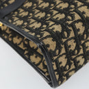 Christian Dior Trotter Canvas Shoulder Bag Navy Gold Auth 162402-11