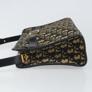 Christian Dior Trotter Canvas Shoulder Bag Navy Gold Auth 162402-5