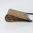 Christian Dior Trotter Canvas Shoulder Bag Brown Gold Auth 162403-4
