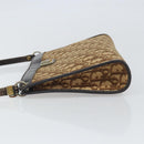 Christian Dior Trotter Canvas Shoulder Bag Brown Gold Auth 162403-5