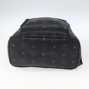 MCM Vicetos Logogram Backpack PVC Black Silver Auth 162406-11