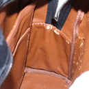 MCM Vicetos Logogram Backpack PVC Black Silver Auth 162406-20