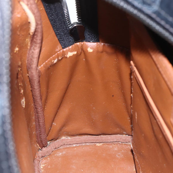 MCM Vicetos Logogram Backpack PVC Black Silver Auth 162406