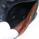 MCM Vicetos Logogram Backpack PVC Black Silver Auth 162406-24