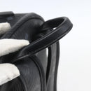 MCM Vicetos Logogram Backpack PVC Black Silver Auth 162406-7