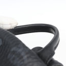 MCM Vicetos Logogram Backpack PVC Black Silver Auth 162406-8