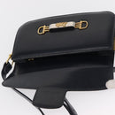 CELINE Horse Carriage Schultertasche Leder Marinegold Auth 162409-10