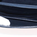 CELINE Horse Carriage Shoulder Bag Leather Navy Gold Auth 162409-21